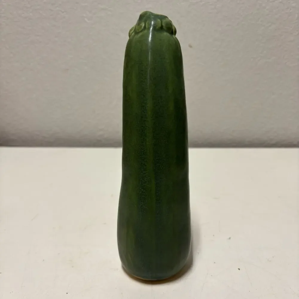 Vtg Patricia Garrett Zucchini Courgette Squash Pottery Vase 9